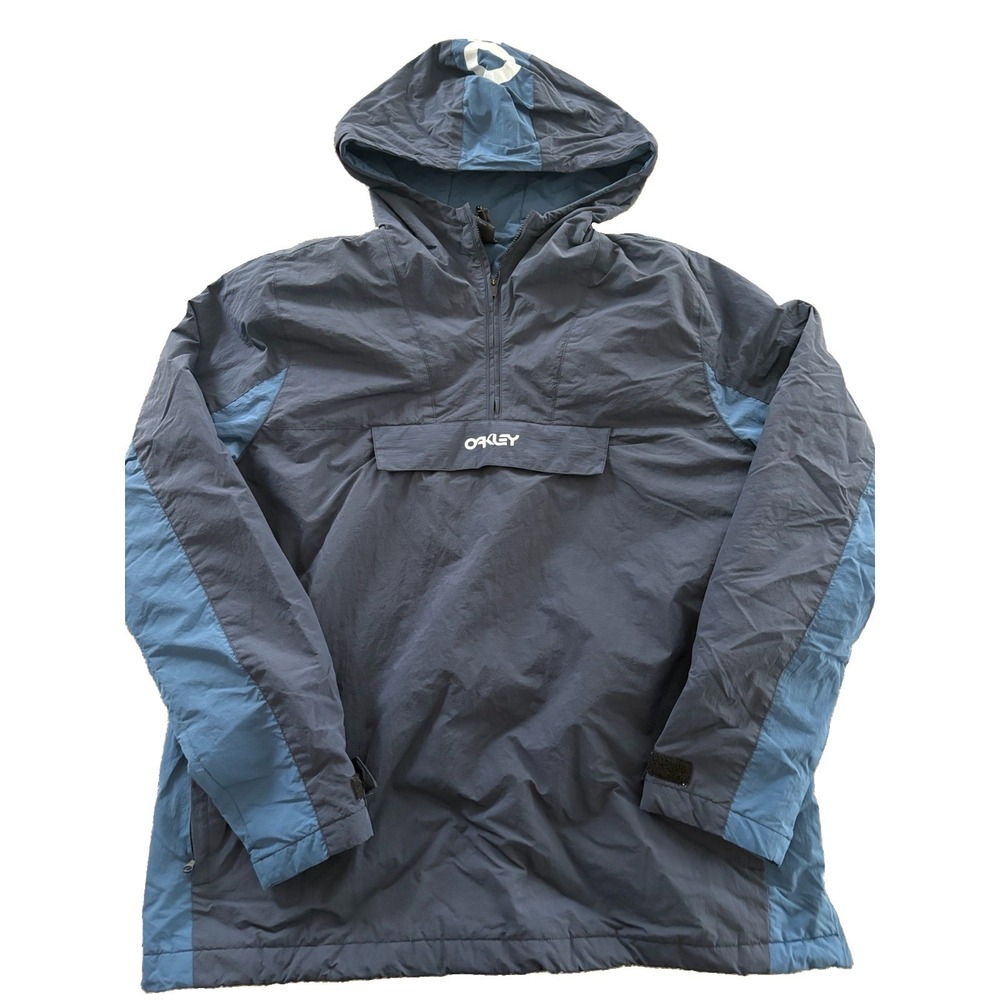 Vintage Oakley Block Color Anorak Jacket Men XL Y2K Blue Pullover Windbreaker
